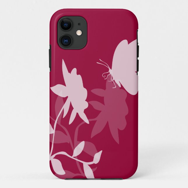 Butterfly and flowers iphone covers (Back)