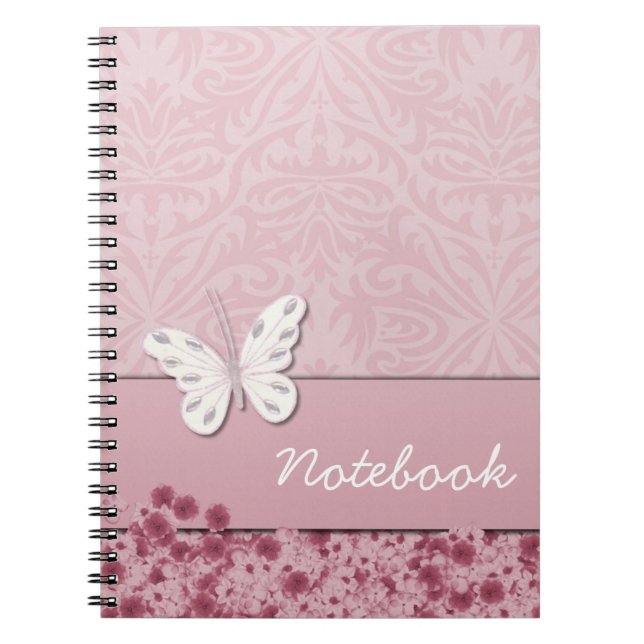Butterfly and Flowers Notebook (Front)