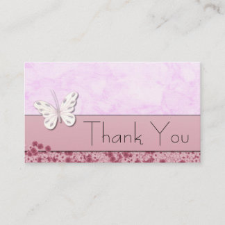 Butterfly and flowers Thank You Business Card