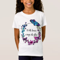 Butterfly and Flowers Wreath custom quote or name