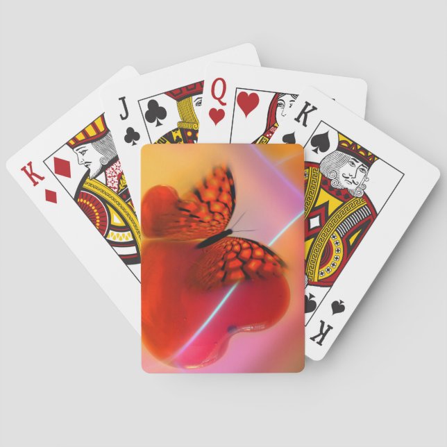 Butterfly and Hearts Playing Cards (Back)