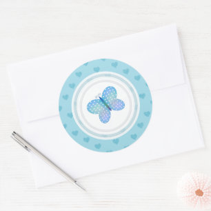 Butterfly And Hearts Stickers