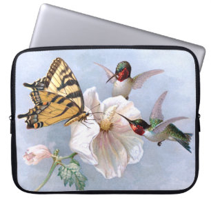 Butterfly and Hummingbirds Laptop Sleeve