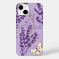 Butterfly and Lavender Flowers