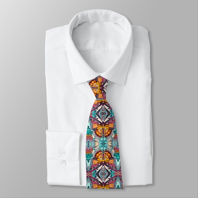 Butterfly and Medallion Batik Pattern in Amber  Tie (Tied)