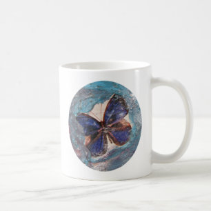 Butterfly and Melted Crayon Collage Coffee Mug