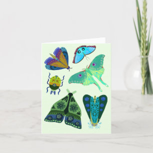 Butterfly and Moth BLANK Greeting Card