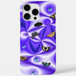 Butterfly and Pearls on purple Silk iPhone 16 Pro Max Case