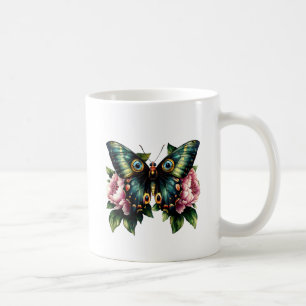 Butterfly and Peonies Coffee Mug