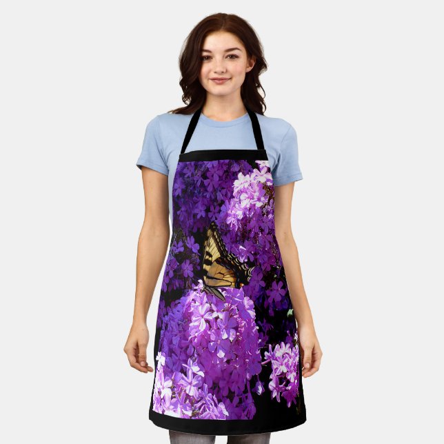 Butterfly and Phlox Apron (Worn)