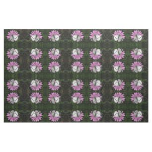 Butterfly and Pink Flower Patterned Animal Fabric
