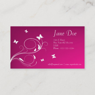 Butterfly and Purple Business Card