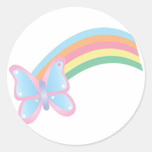 Butterfly and Rainbow Sticker