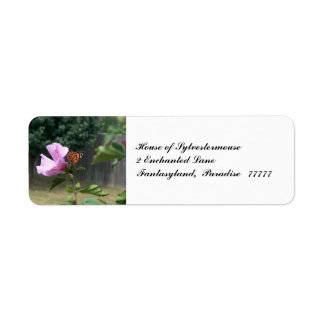 Butterfly and Rose of Sharon Address Labels