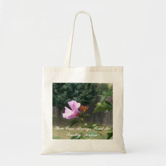 Butterfly and Rose of Sharon Tote Bag