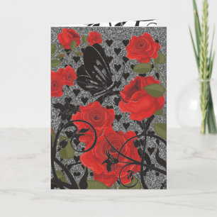 Butterfly and Roses Valentine's Day Card