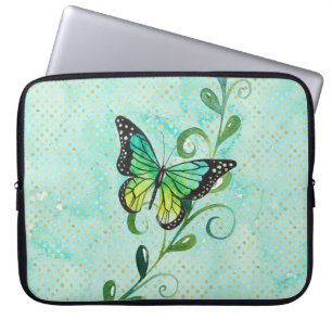 Butterfly and Vine Cottagecore Laptop Sleeve