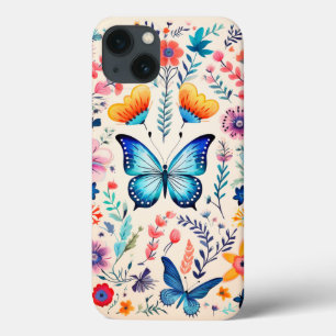 Butterfly and Wildflower Garden iPhone 13 Case