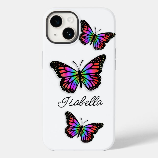 Butterfly and Your Name Personalised     Case-Mate iPhone Case (Back)