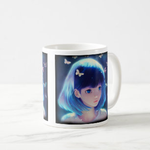 Butterfly Anime Girl Classic Mug, 11 oz  Coffee Mug