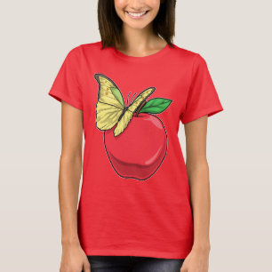 Butterfly Apple Fruit T-Shirt