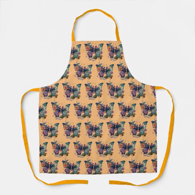 Butterfly Apron in a Gold Colour (Front)