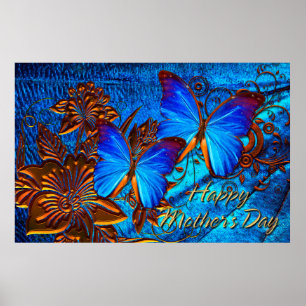 Butterfly Art 35 Happy Mother's Day Poster
