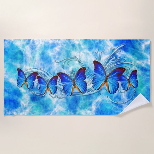 Butterfly Art 37 Beach Towel (Front)