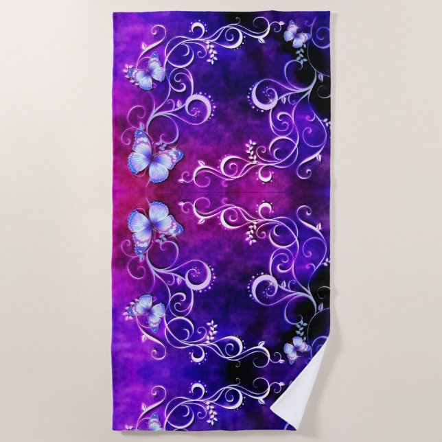 Butterfly Art 3 Beach Towel (Front)