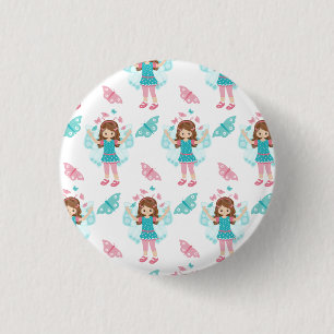 Butterfly Art 3 Cm Round Badge