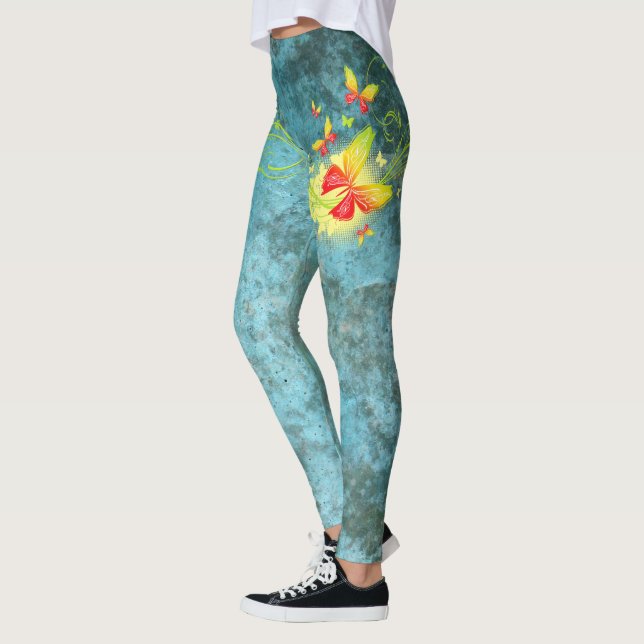 Butterfly Art 5A Image Options Leggings (Left)