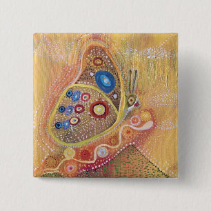 Butterfly Art Abstract Mariposa Round Button