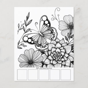 Butterfly Art Adult Colouring Pages
