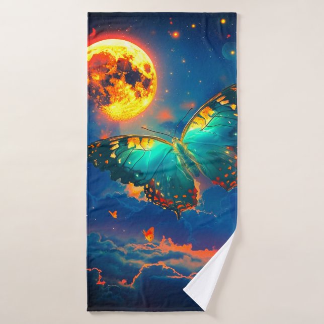 Butterfly Art Bath Towel (Bath Towel)
