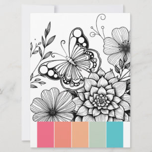 Butterfly Art Card Educational Colour Theory