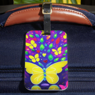 Butterfly Art Luggage Tag