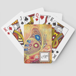 Butterfly Art Monogram Playing Cards