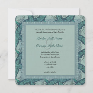 Butterfly Art Nouveau Wedding Invitations