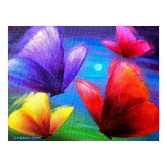 Butterfly Art Painting - Multi Postcard
