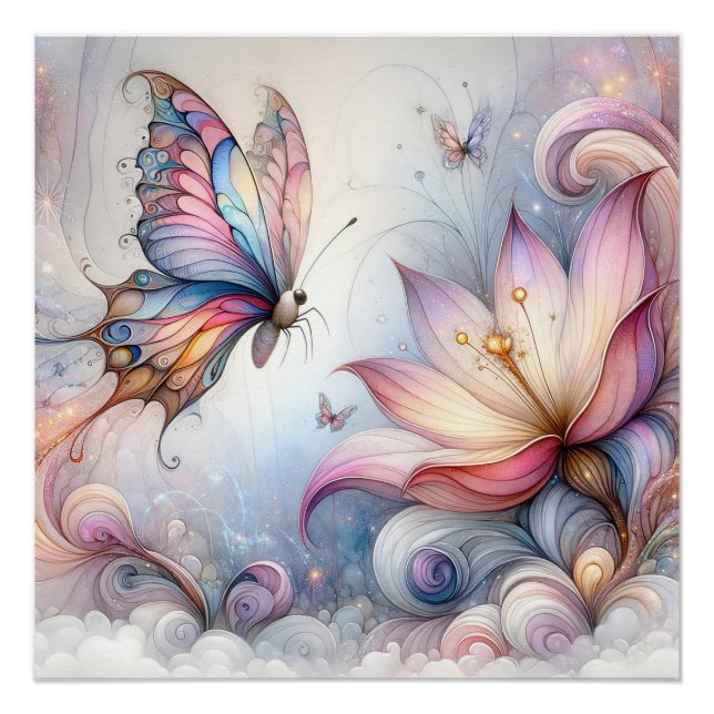 Butterfly Art Posters Dorm Room Ideas for Girls (Front)