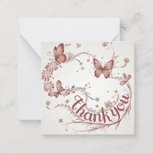 Butterfly Art Thank You Card