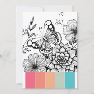 Butterfly Art Therapy Colouring Cards