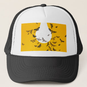 Butterfly Art Unedited Vintage Photos Monarch Butt Trucker Hat