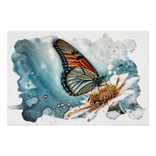 *~* Butterfly Artistic Creative Flower Gift AP52 Poster