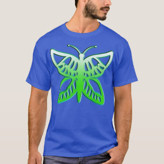 Butterfly Artwork Sage Green T-Shirt