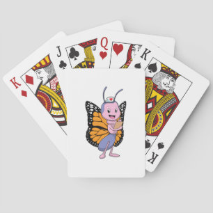 Butterfly as Nurse Playing Cards