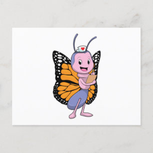 Butterfly as Nurse Postcard