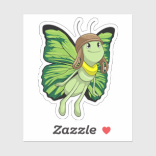 Butterfly as Pilot with Pilot hat