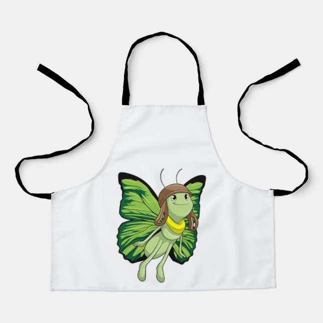 Butterfly as Pilot with Pilot hat Apron (Front)