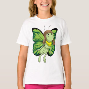 Butterfly as Pilot with Pilot hat T-Shirt